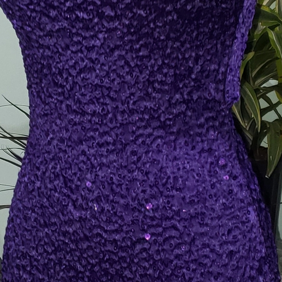 Purple Sequin Dress - Picture 4 of 5